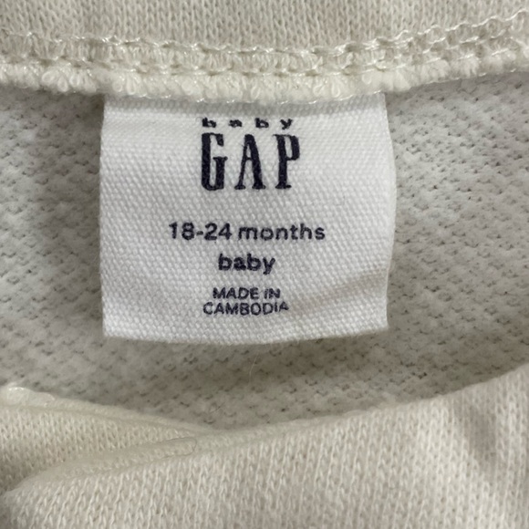 Baby Gap Set Off-White Long Sleeve Cardigan Sweater and Sweatpants 18-24 Months - Picture 4 of 14